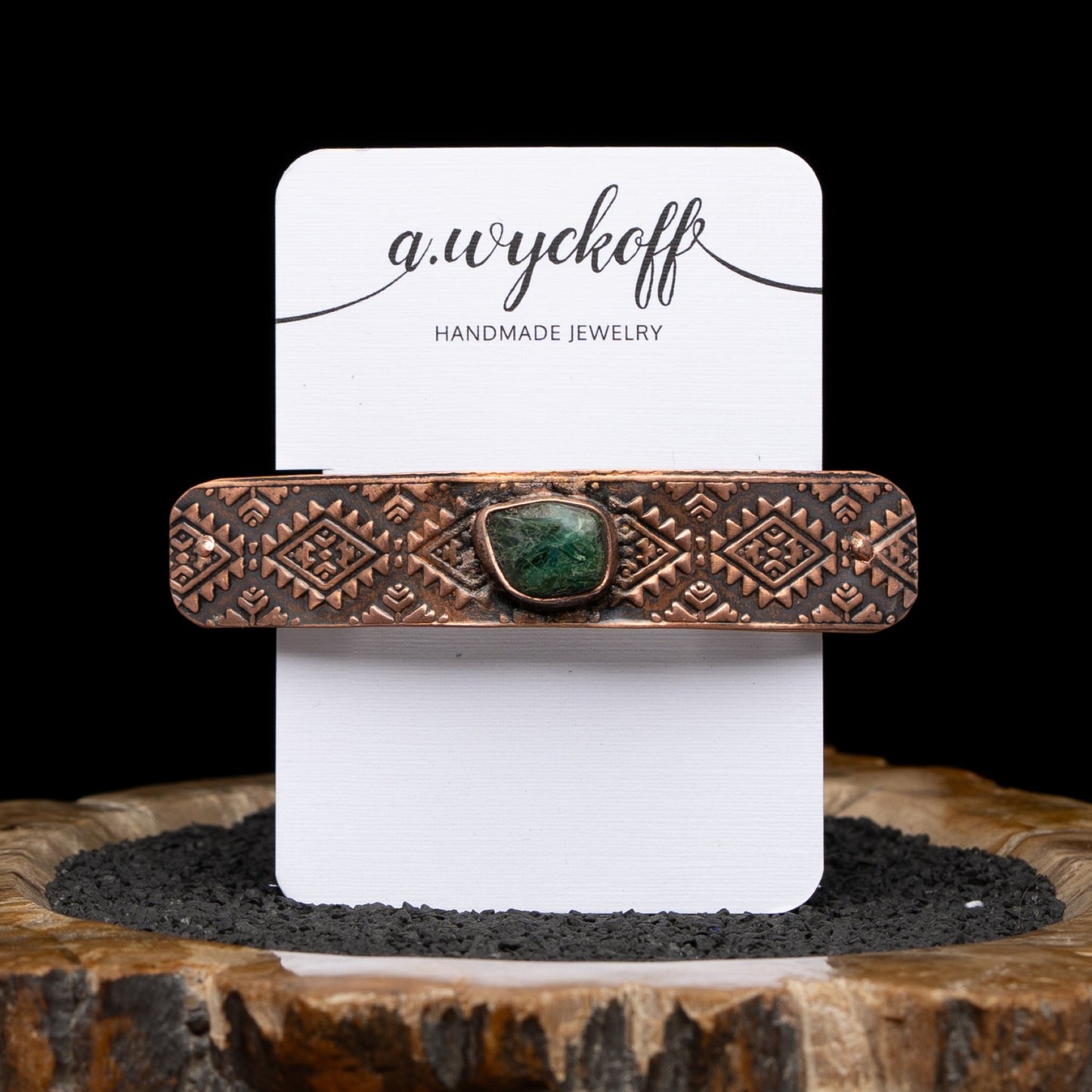 Copper Chrysocolla Barrette