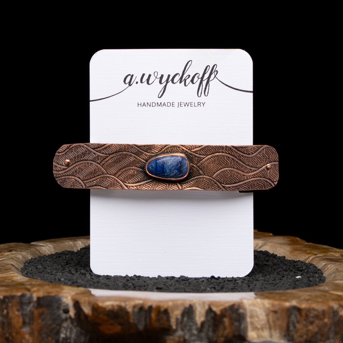 Copper Sodalite Barrette