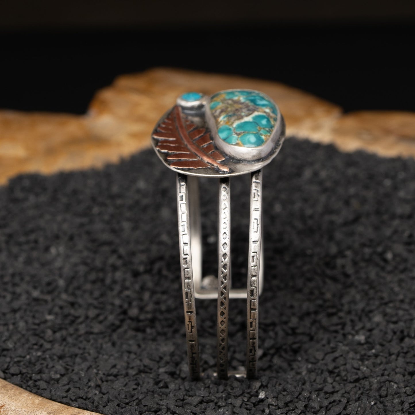Turquoise Fern Cuff