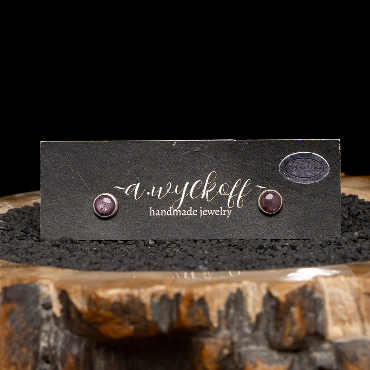 Silky Sapphire Silver Post Earrings