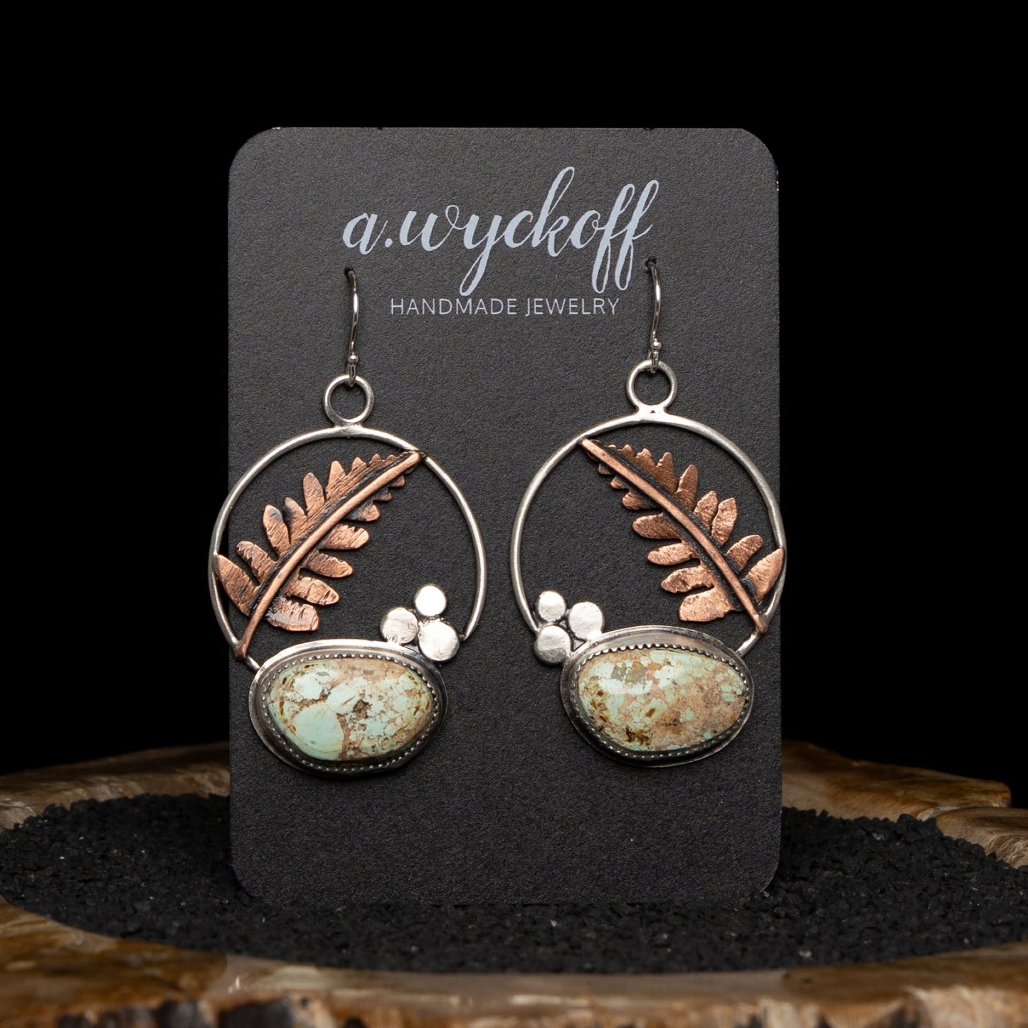 Turquoise Fern Earrings
