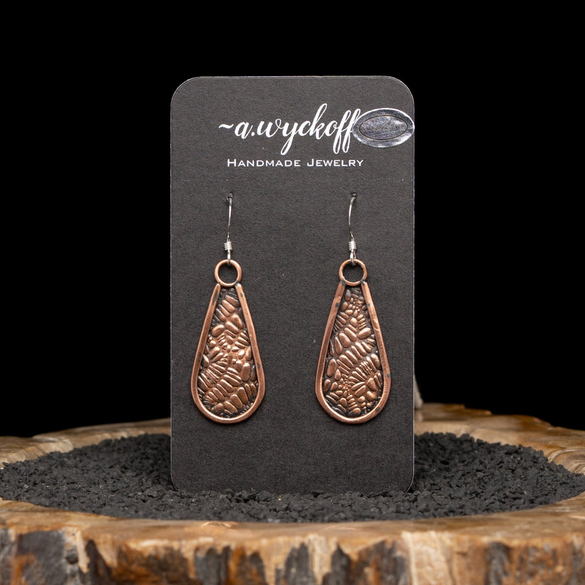 Copper Butterfly Wing Earrings