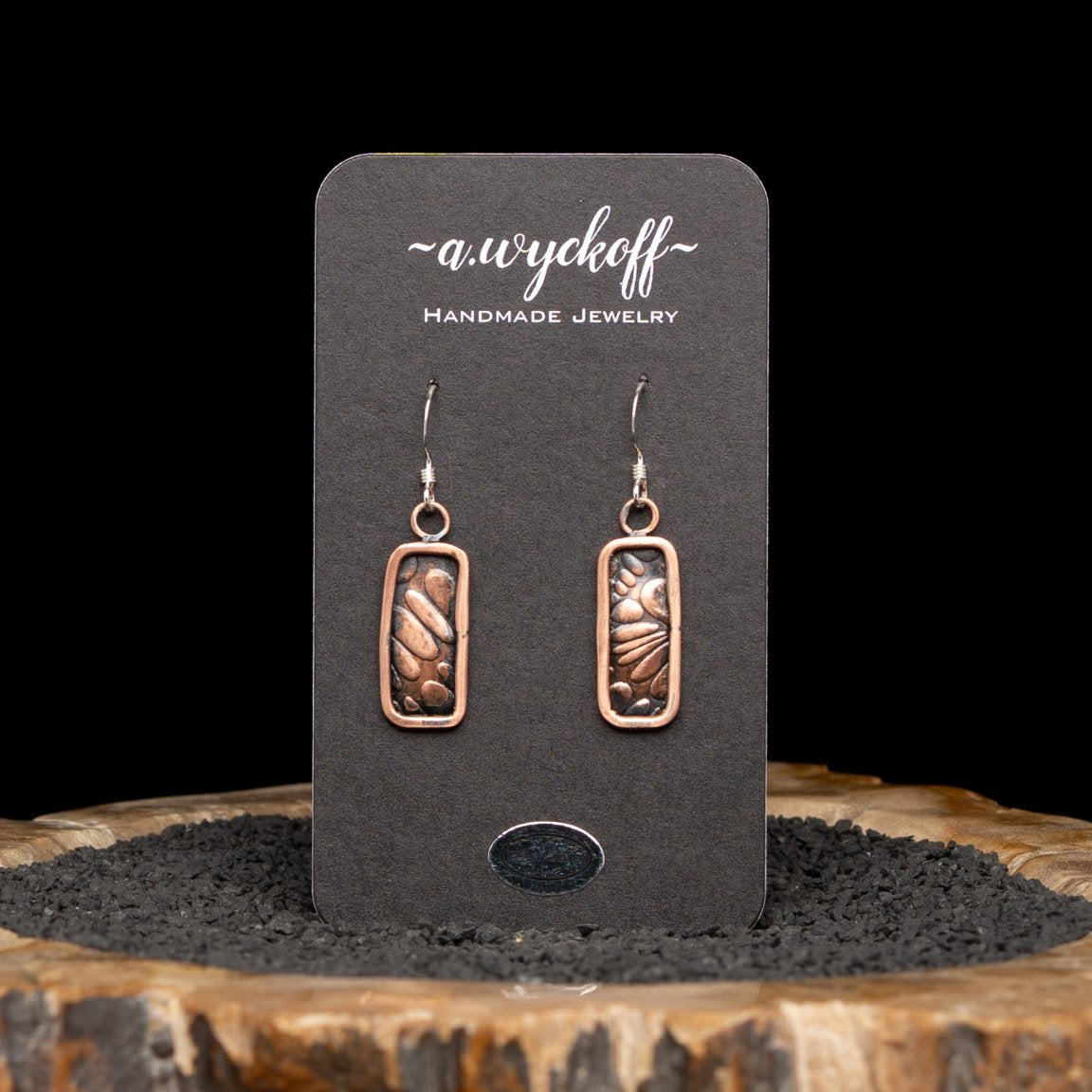 Copper Patterned Earrings
