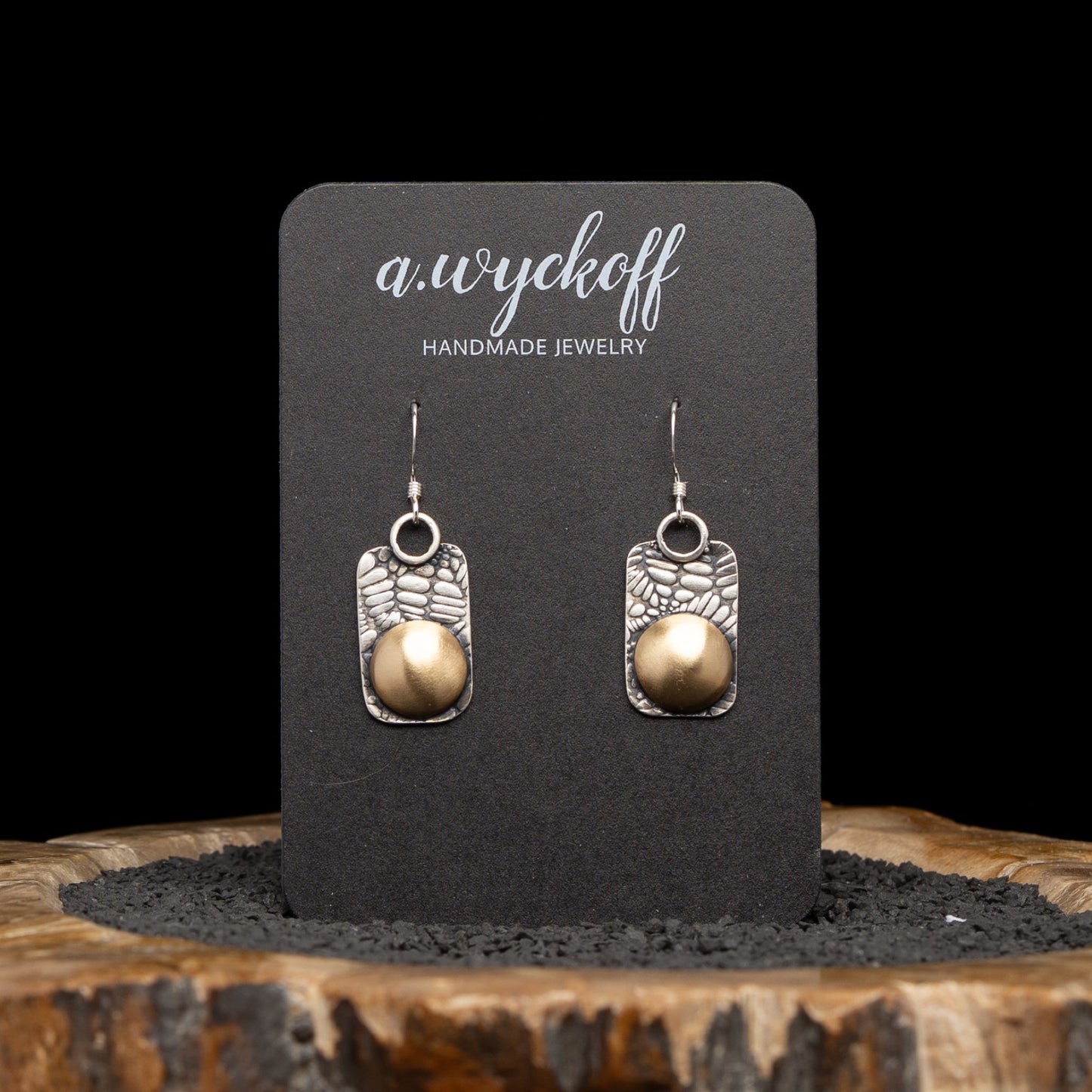 Silver & Brass Dangle Earrings