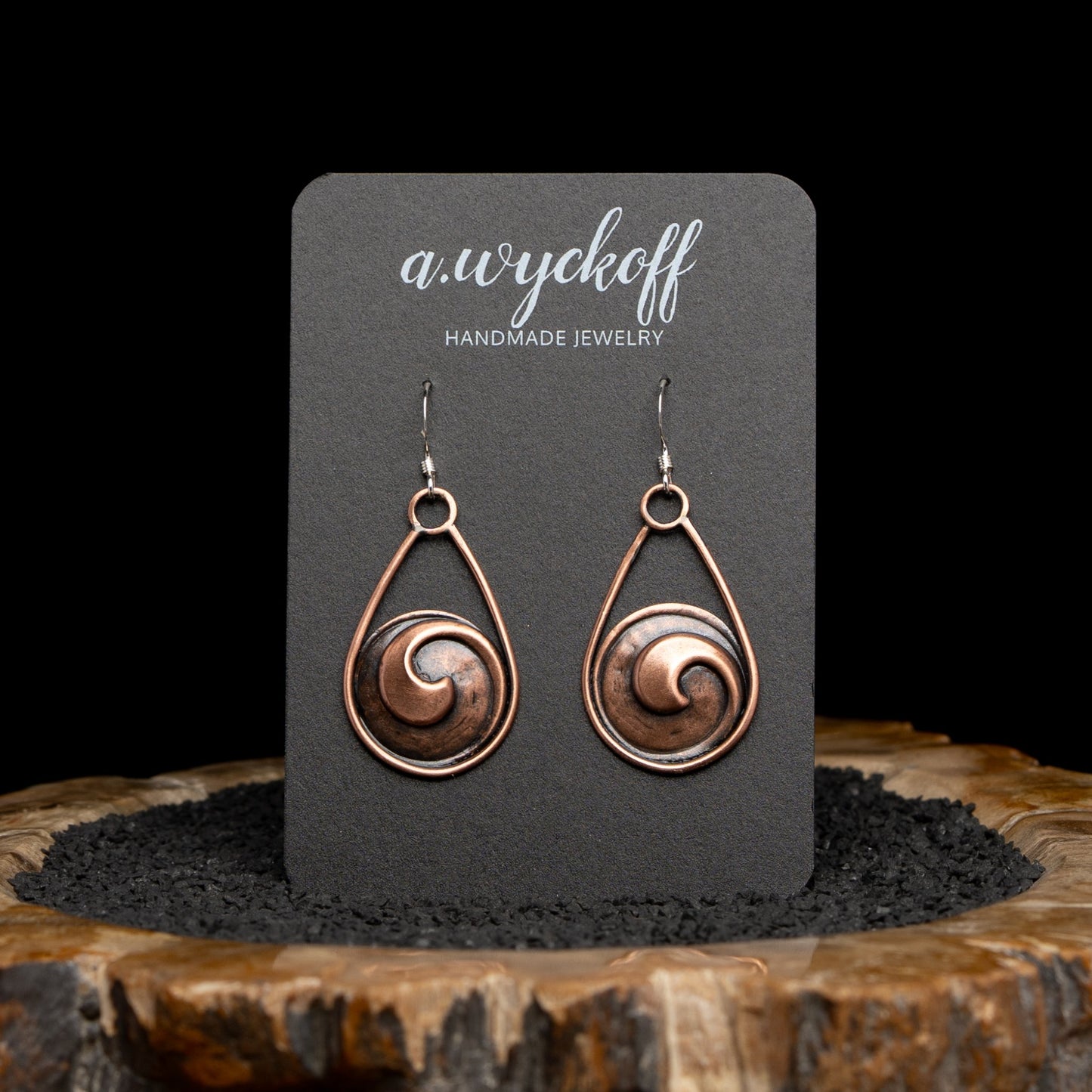 Copper Swirl Earrings