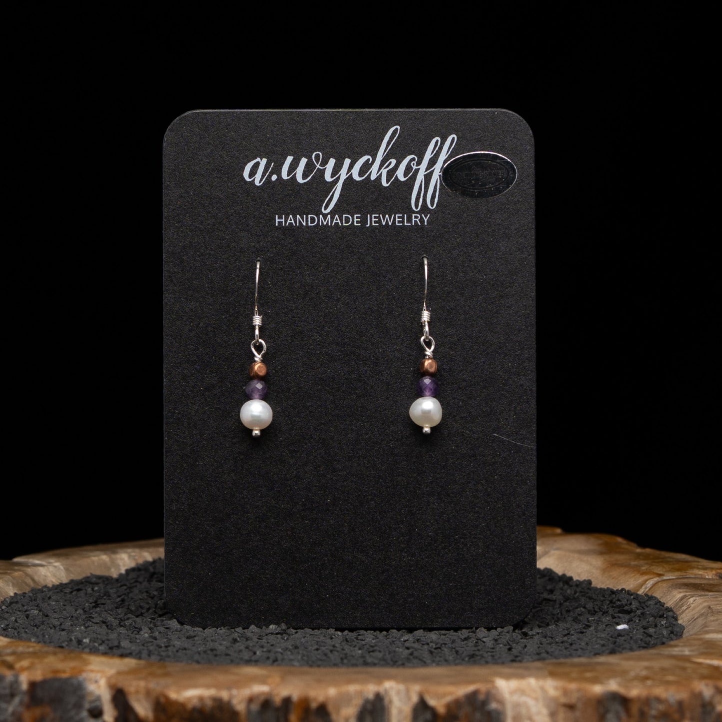 Amethyst & Pearl Earrings
