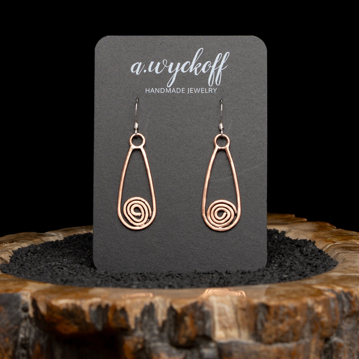 Copper Swirl Earrings