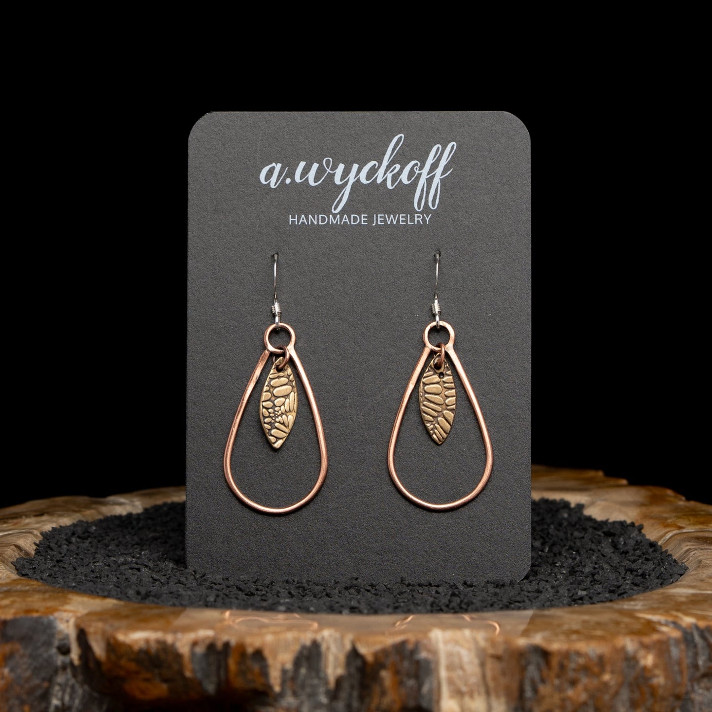 Copper & Brass Dangle Earrings