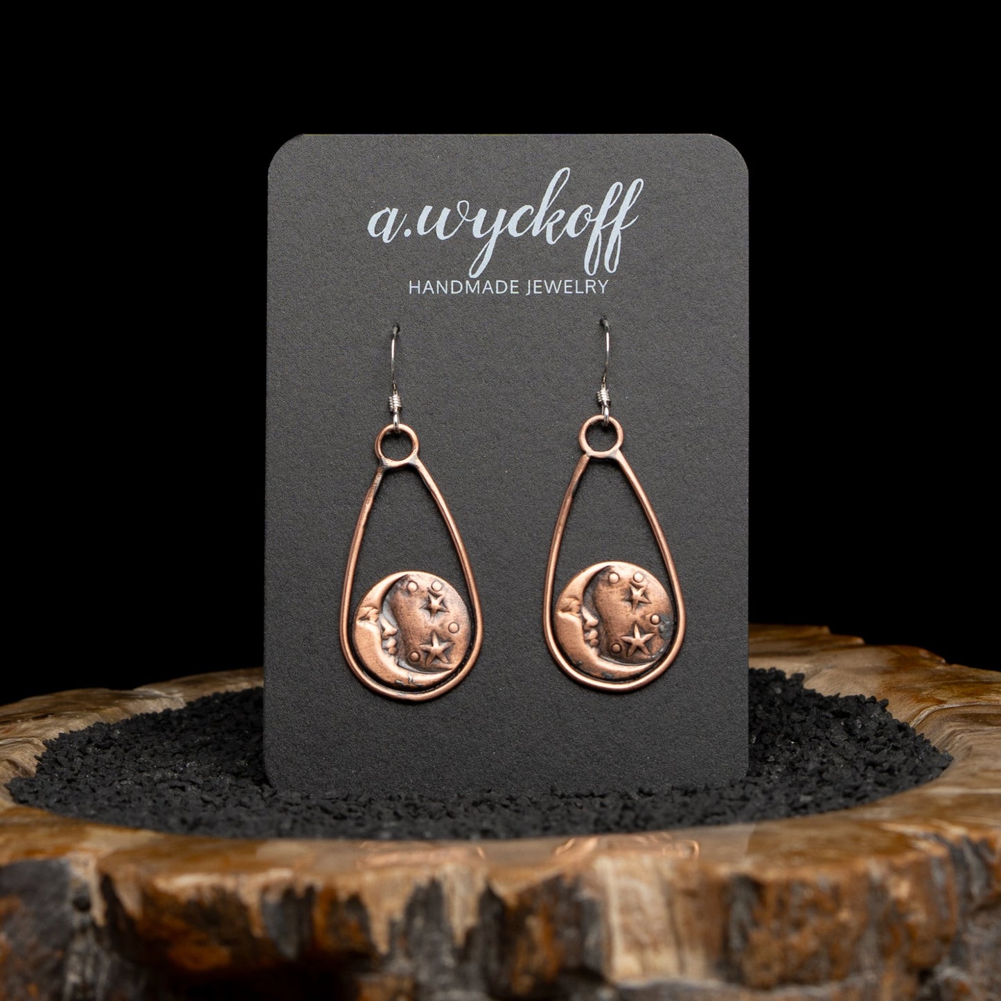 Copper Moon Earrings