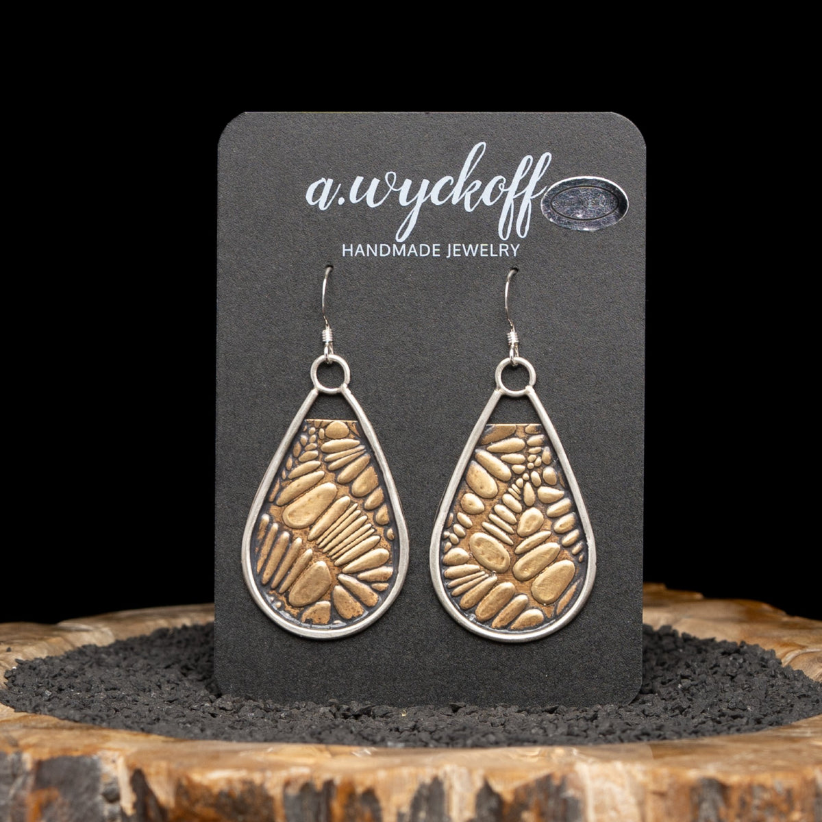 Brass Butterfly Wing Earrings