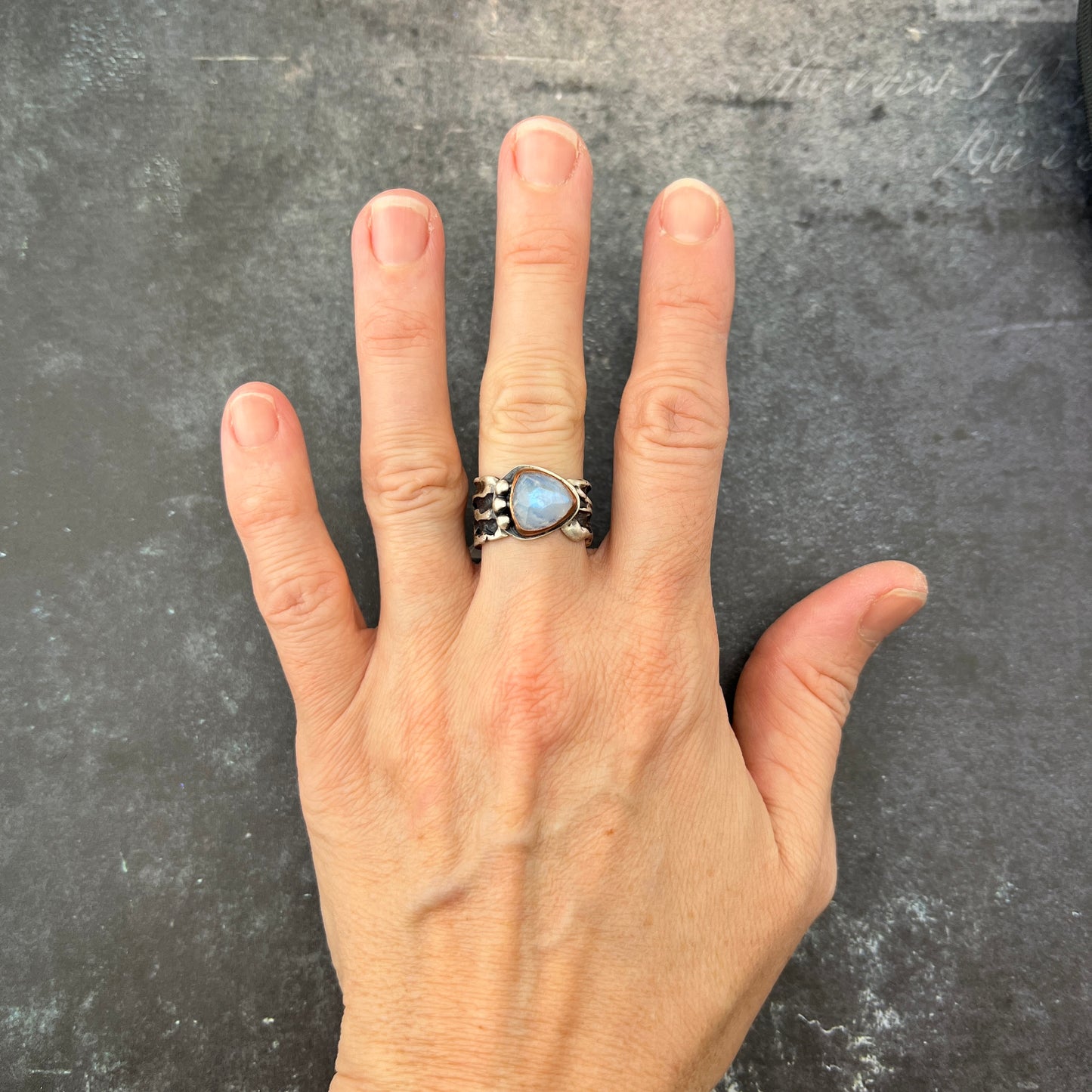 Moonstone Silver Ring sz 7