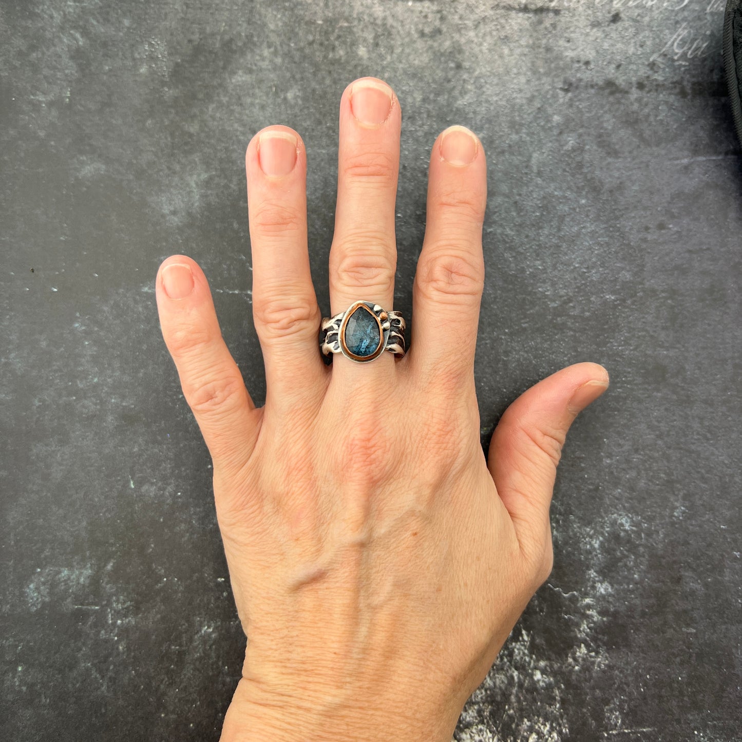 Kyanite Silver Ring sz 9