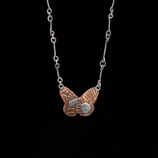 "FLY" Opal Butterfly Necklace