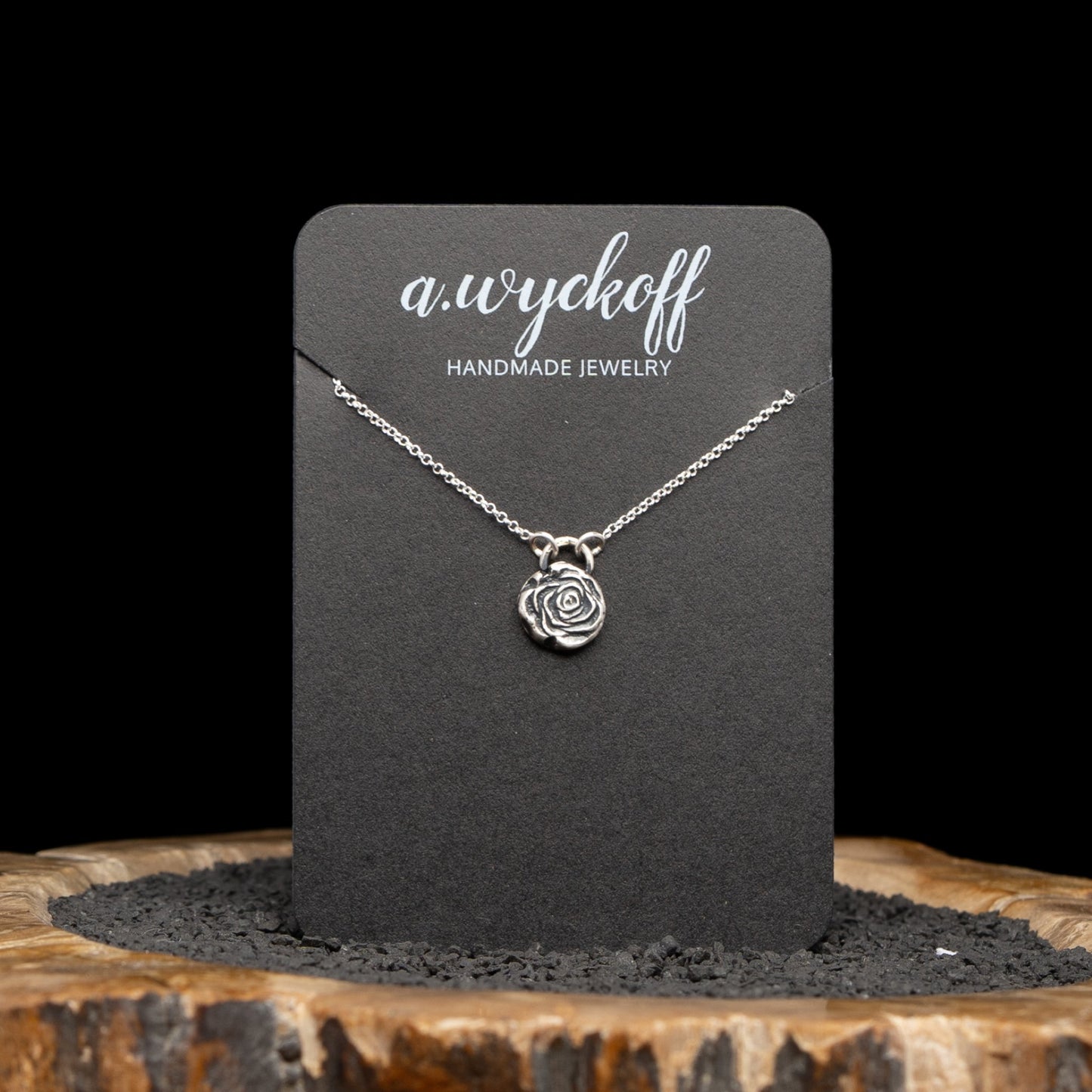 Silver Rose 16" Necklace