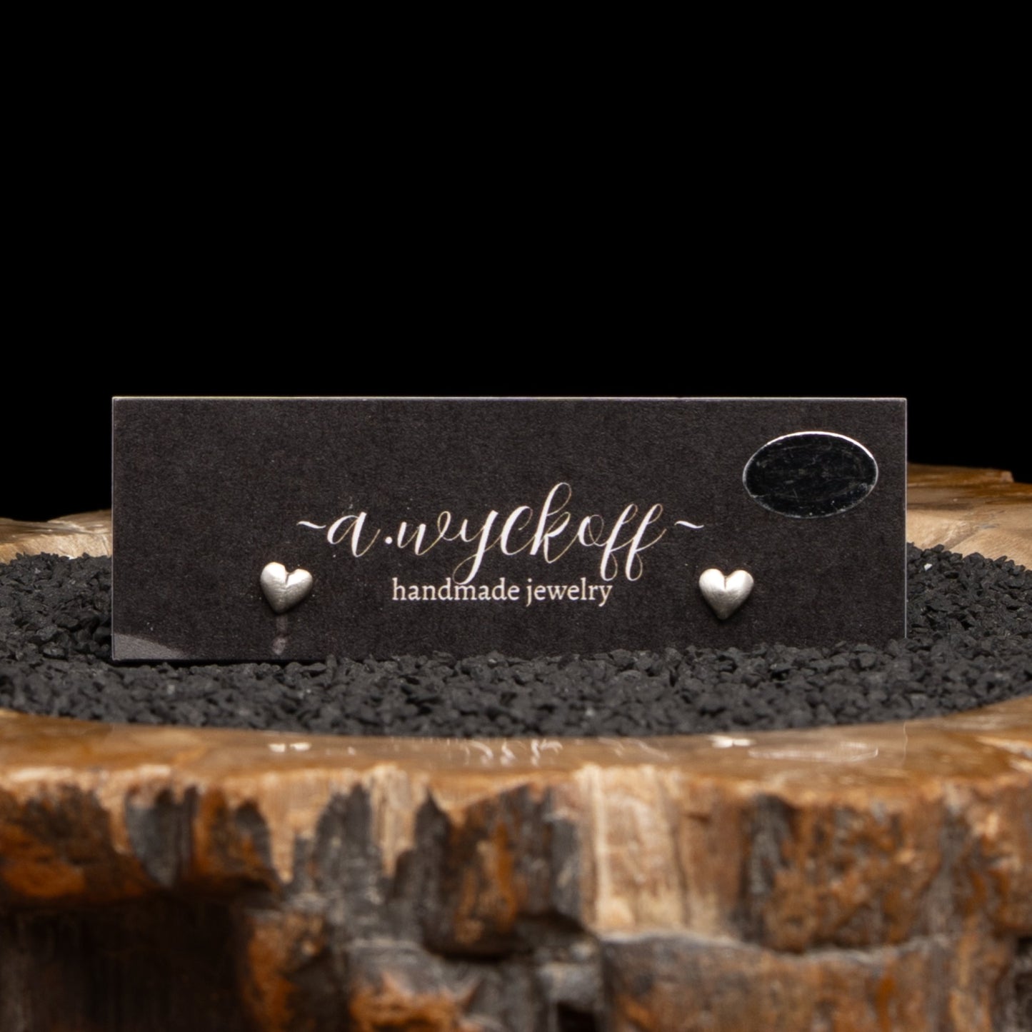 Silver Heart Post Earrings