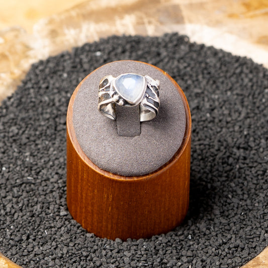Moonstone Silver Ring sz 8.5