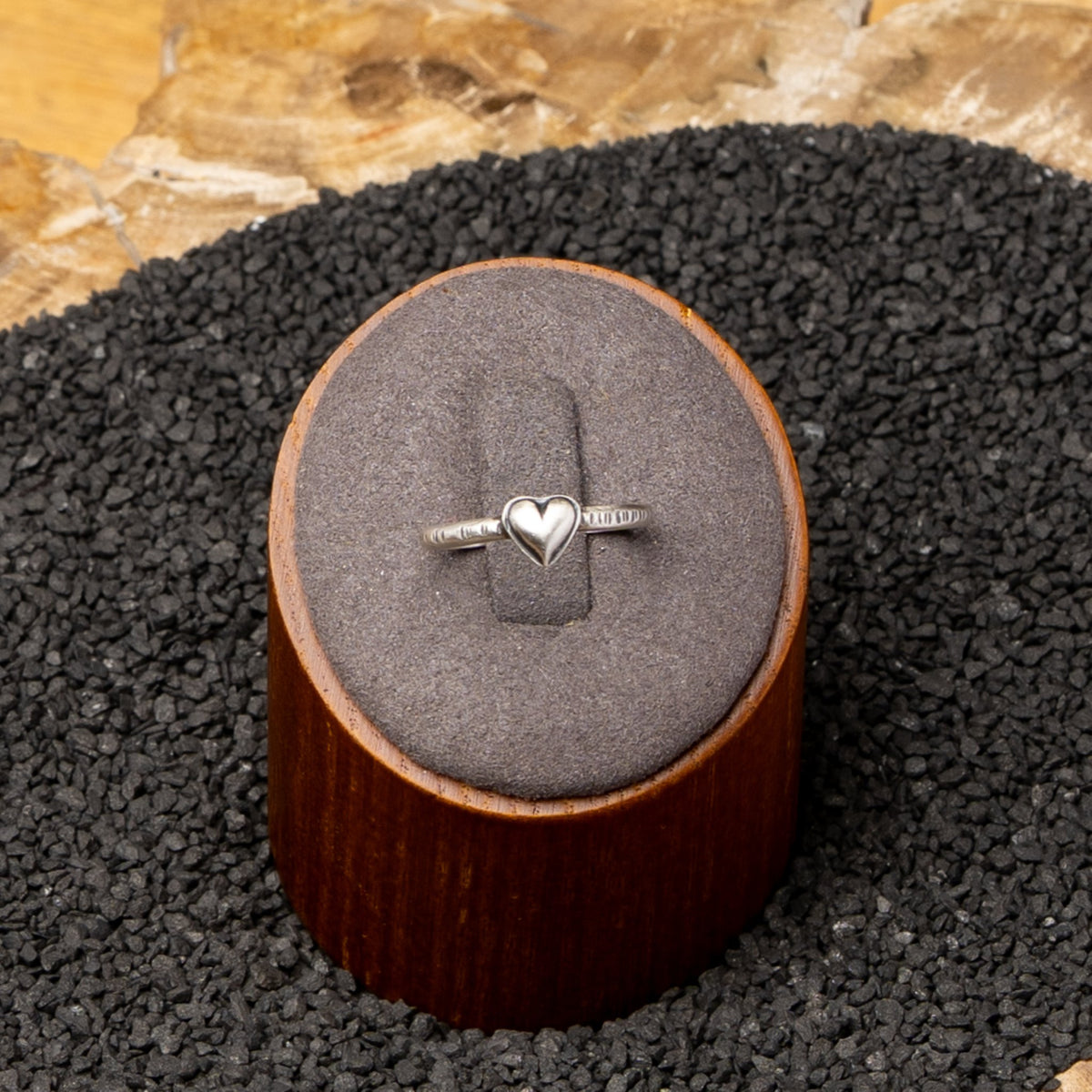 Silver Heart Ring Size 7