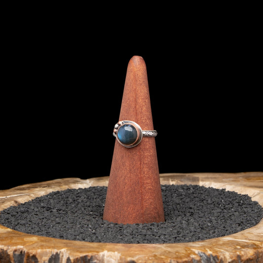 Labradorite Silver Ring sz 8.25
