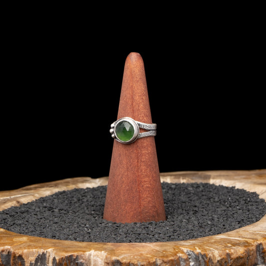 Serpentine Silver Ring sz 8.5