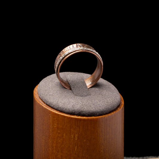 Copper & Silver Spinner Ring Size 10