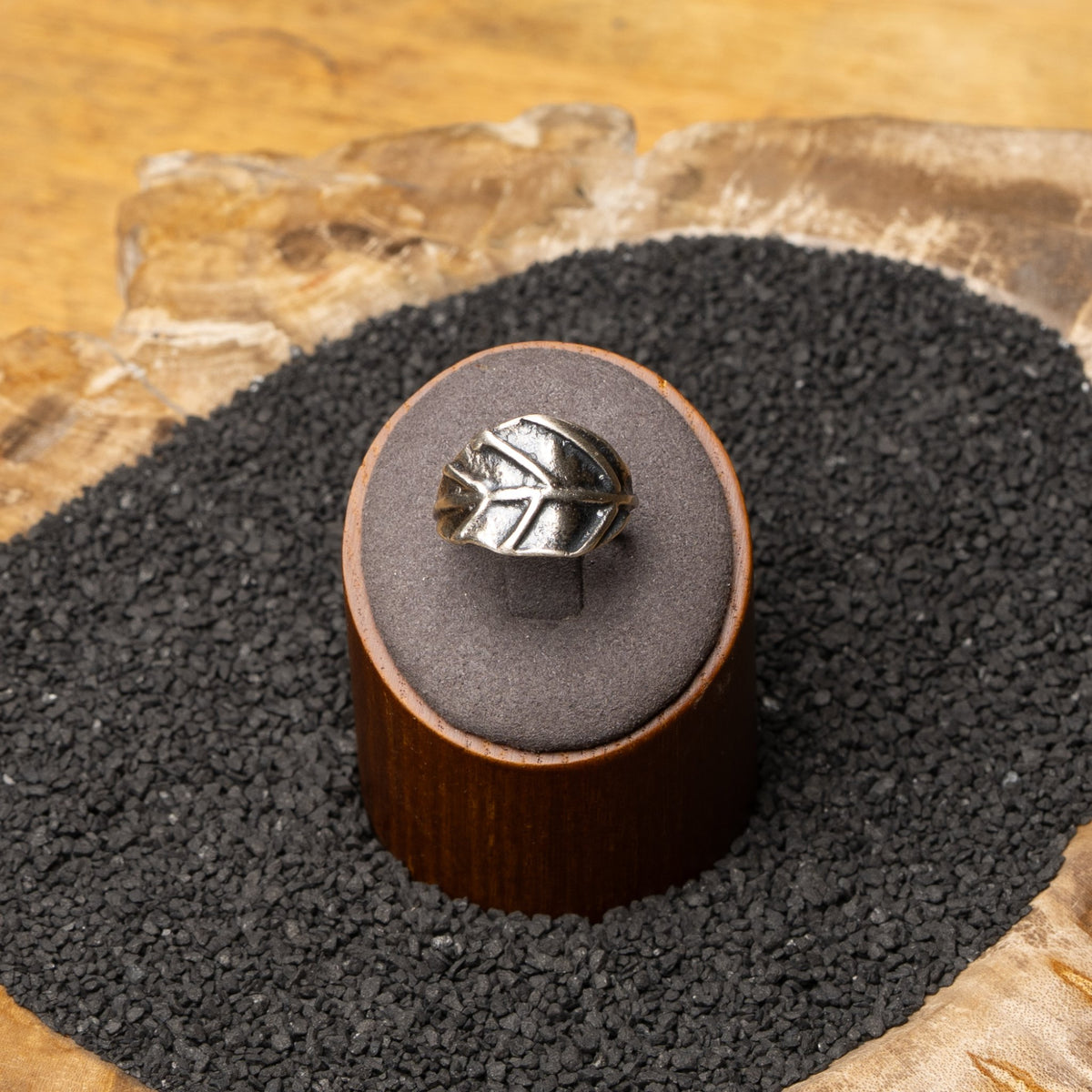 Silver Leaf Ring Size 9
