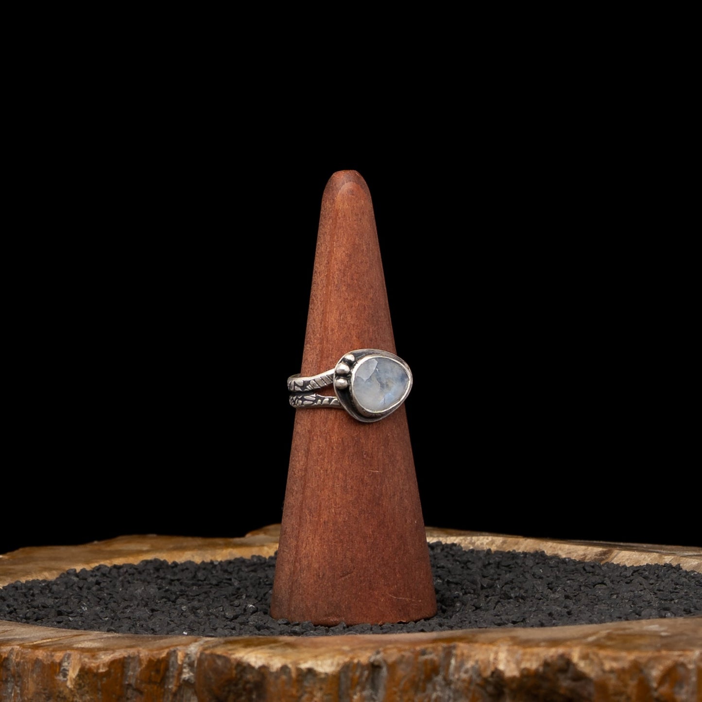 Moonstone Silver Ring sz 9