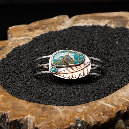 Turquoise Fern Cuff