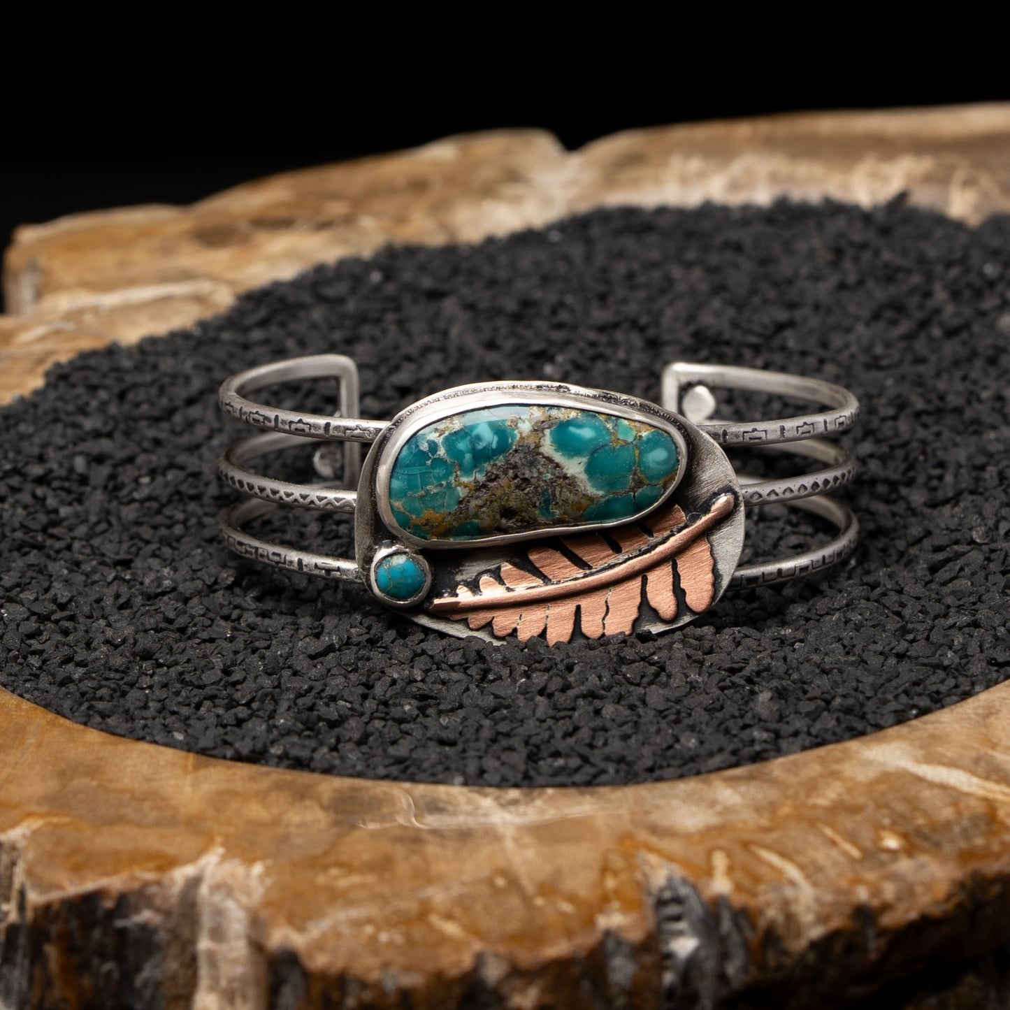 Turquoise Fern Cuff