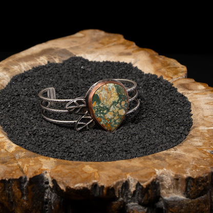 Brecciated Jasper Silver Cuff