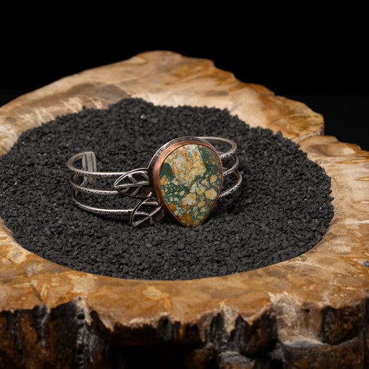 Brecciated Jasper Silver Cuff