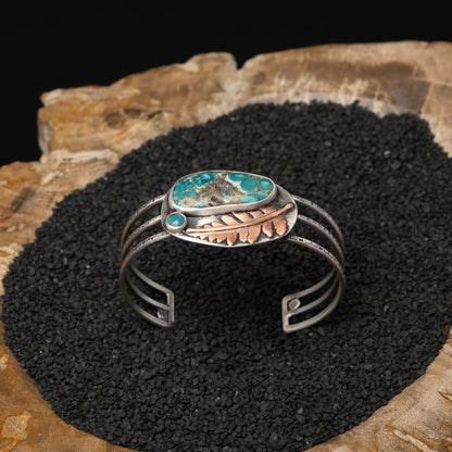Turquoise Fern Cuff