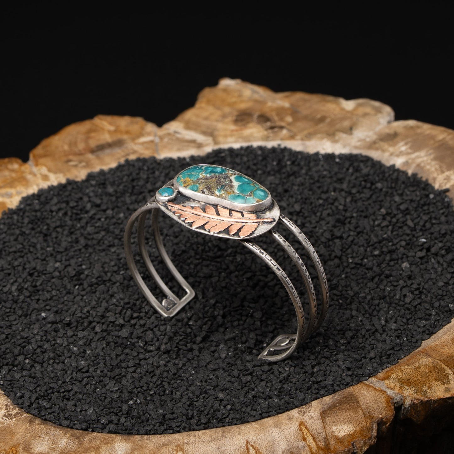 Turquoise Fern Cuff