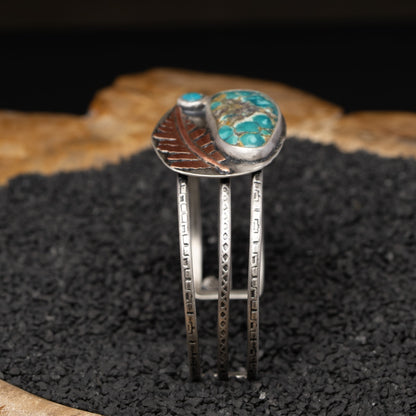Turquoise Fern Cuff