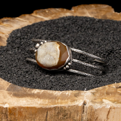 Druzy Agate Silver Cuff