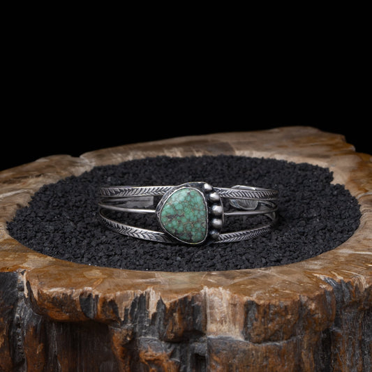 Carico Lake Turquoise Silver Cuff