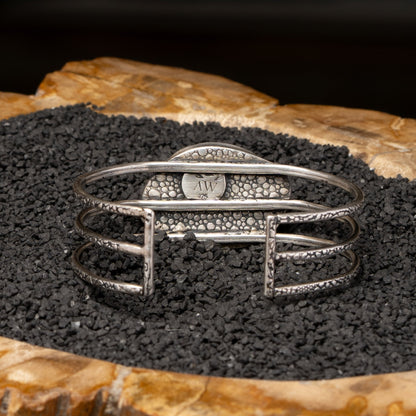 Druzy Agate Silver Cuff