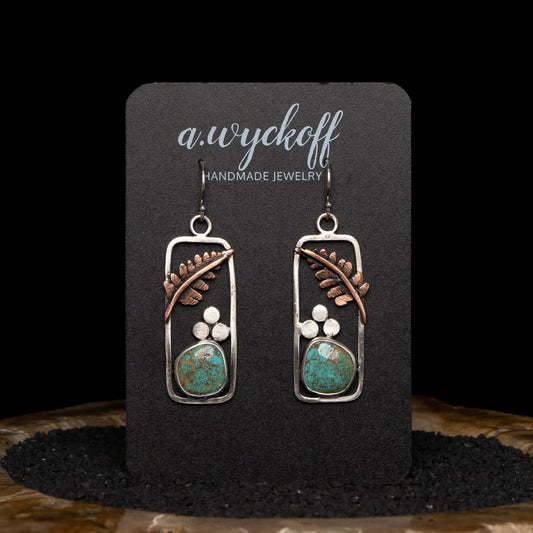 Turquoise Fern Earrings