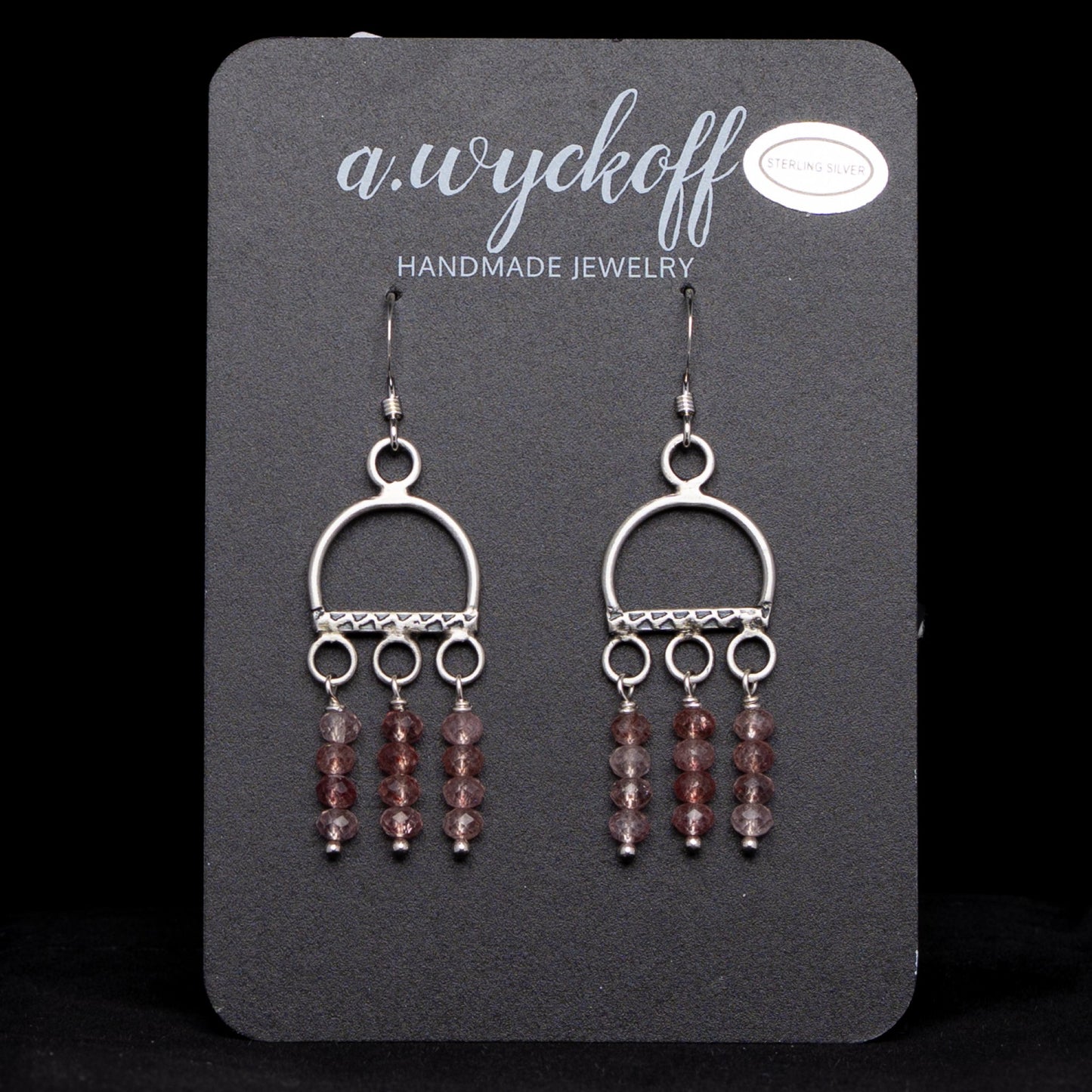 Strawberry Quartz Dangle Earrings