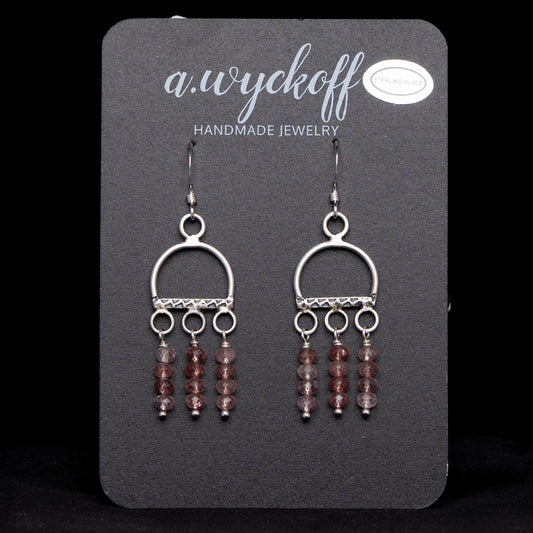 Strawberry Quartz Dangle Earrings