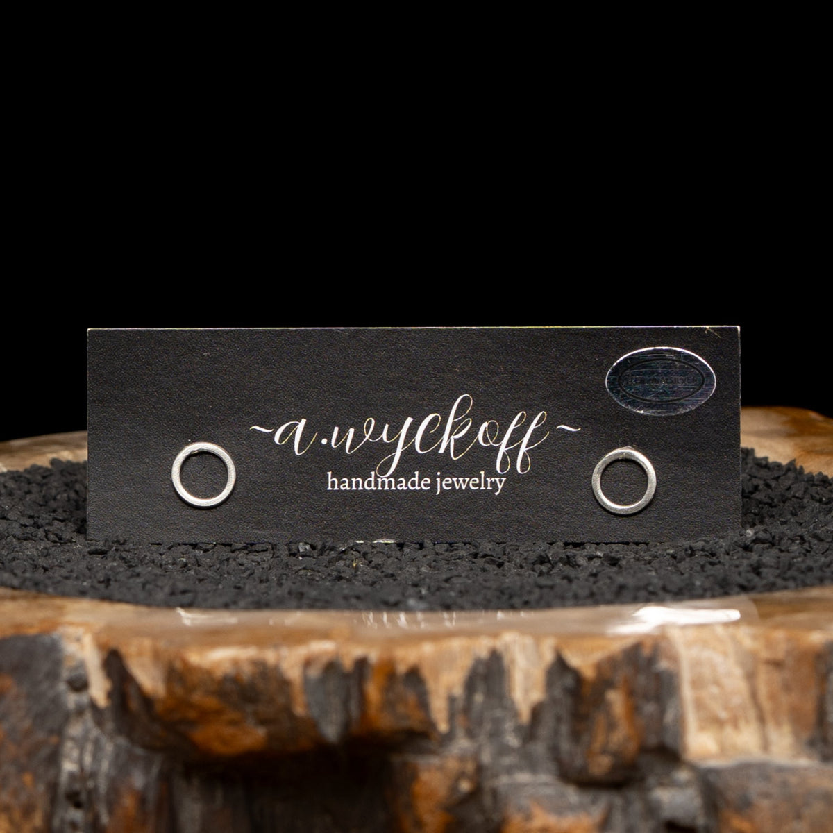 Silver Circle Post Earrings