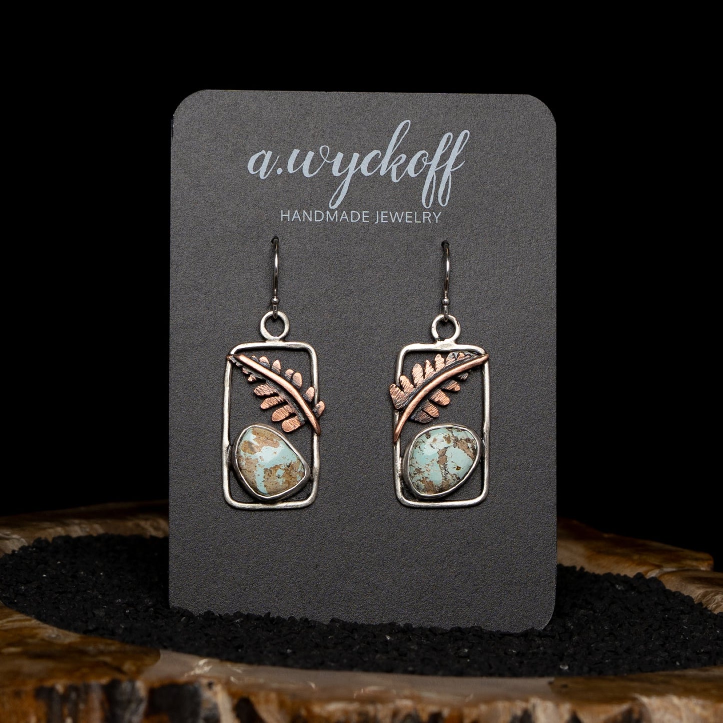 Turquoise Fern Earrings