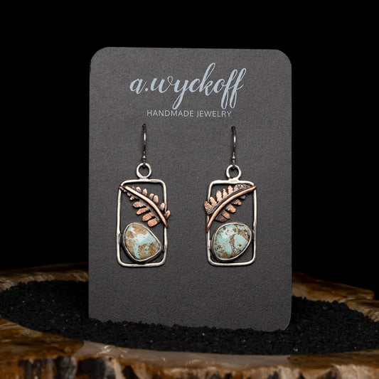 Turquoise Fern Earrings