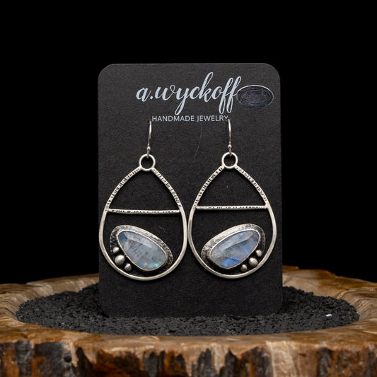 Silver Moonstone Earrings
