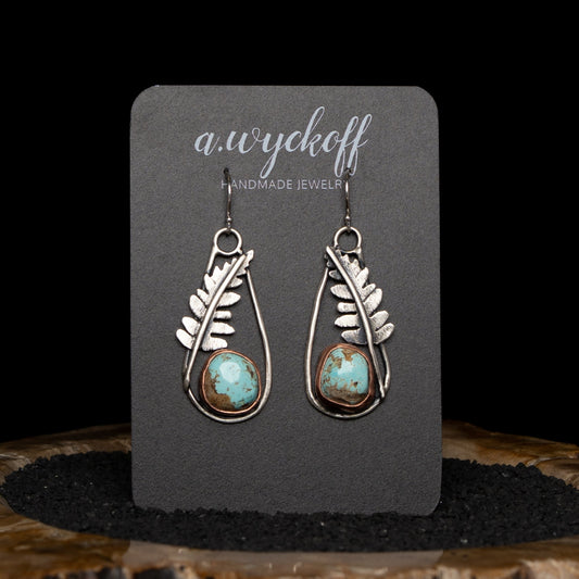 Turquoise Fern Earrings