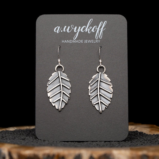 Silver Leaf Earrings