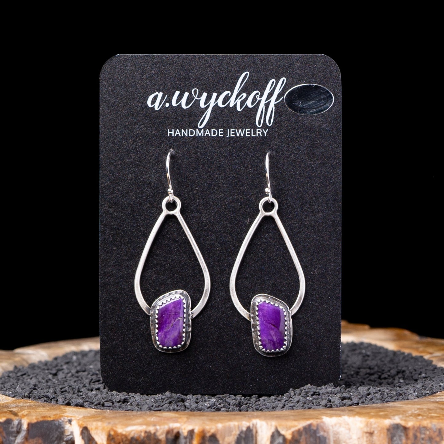 Sugilite Silver Earrings