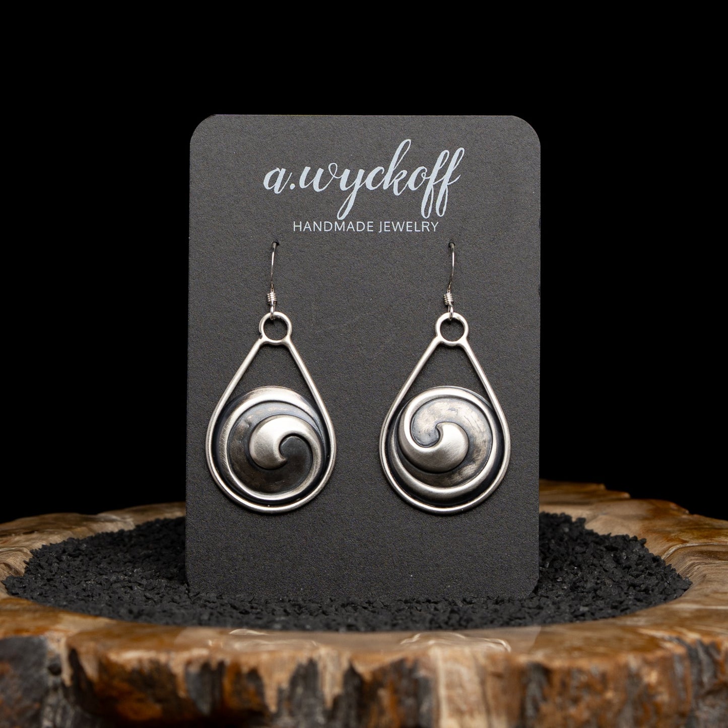 Silver Swirl Earrings