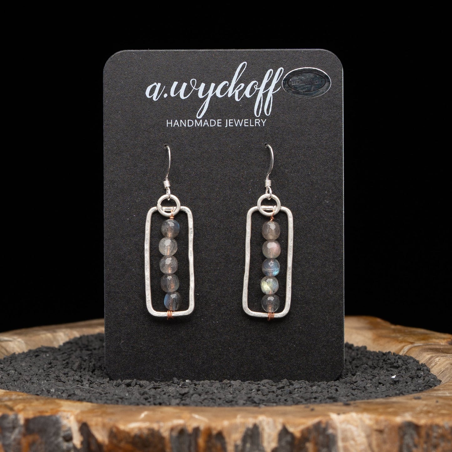 Labradorite Silver Earrings