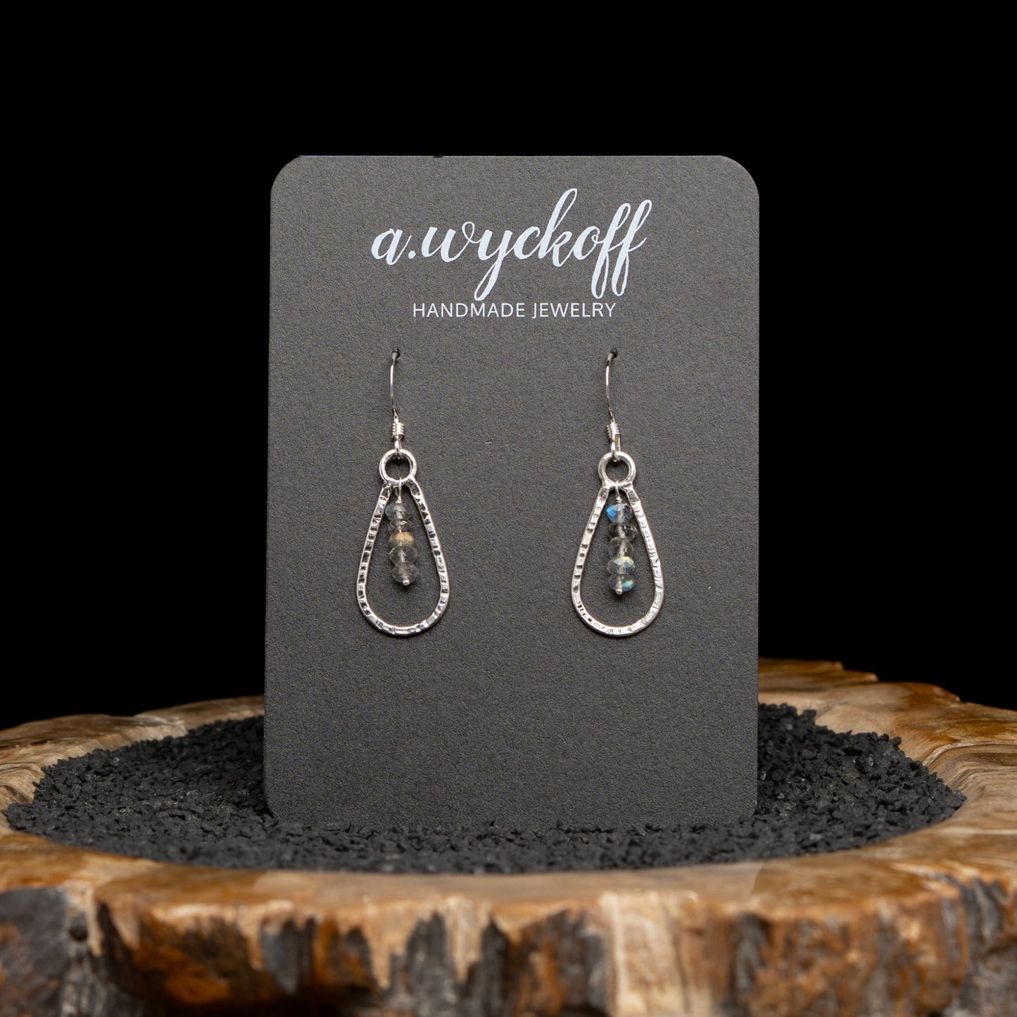 Labradorite Silver Dangle Earrings
