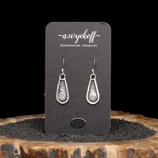 Silver Patterned Earrings